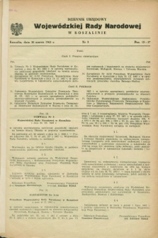 Dziennik Urzędowy Wojewódzkiej Rady Narodowej w Koszalinie. 1963, nr 3 (30 marca)