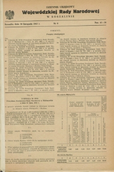 Dziennik Urzędowy Wojewódzkiej Rady Narodowej w Koszalinie. 1963, nr 8 (30 listopada)