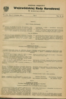 Dziennik Urzędowy Wojewódzkiej Rady Narodowej w Koszalinie. 1964, nr 8 (31 sierpnia)