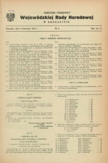 Dziennik Urzędowy Wojewódzkiej Rady Narodowej w Koszalinie. 1965, nr 4 (3 kwietnia)