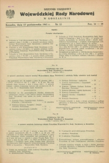 Dziennik Urzędowy Wojewódzkiej Rady Narodowej w Koszalinie. 1965, nr 12 (15 października)