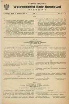 Dziennik Urzędowy Wojewódzkiej Rady Narodowej w Koszalinie. 1967, nr 2 (31 marca)