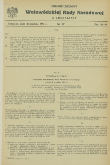 Dziennik Urzędowy Wojewódzkiej Rady Narodowej w Koszalinie. 1971, nr 10 (31 grudnia)