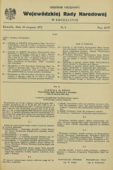 Dziennik Urzędowy Wojewódzkiej Rady Narodowej w Koszalinie. 1972, nr 8 (10 sierpnia)