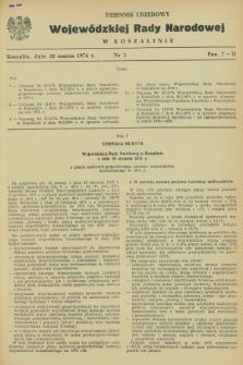 Dziennik Urzędowy Wojewódzkiej Rady Narodowej w Koszalinie. 1974, nr 2 (30 marca)