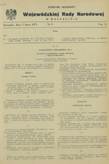Dziennik Urzędowy Wojewódzkiej Rady Narodowej w Koszalinie. 1974, nr 5 (5 lipca)