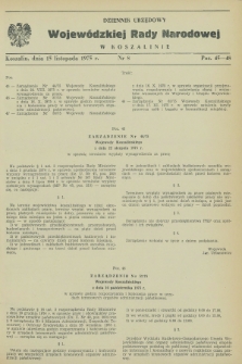 Dziennik Urzędowy Wojewódzkiej Rady Narodowej w Koszalinie. 1975, nr 8 (15 listopada)