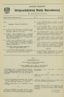 Dziennik Urzędowy Wojewódzkiej Rady Narodowej w Koszalinie. 1977, nr 6 (15 października)