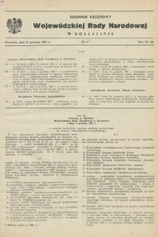 Dziennik Urzędowy Wojewódzkiej Rady Narodowej w Koszalinie. 1981, nr 8 (31 grudnia)