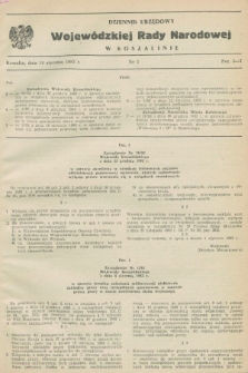 Dziennik Urzędowy Wojewódzkiej Rady Narodowej w Koszalinie. 1983, nr 2 (18 stycznia)