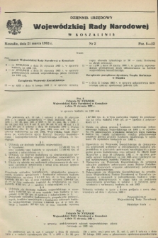 Dziennik Urzędowy Wojewódzkiej Rady Narodowej w Koszalinie. 1983, nr 3 (21 marca)