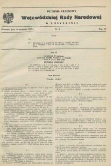Dziennik Urzędowy Wojewódzkiej Rady Narodowej w Koszalinie. 1983, nr 4 (20 kwietnia)