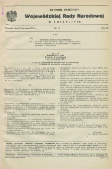 Dziennik Urzędowy Wojewódzkiej Rady Narodowej w Koszalinie. 1983, nr 10 (25 sierpnia)