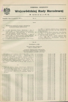 Dziennik Urzędowy Wojewódzkiej Rady Narodowej w Koszalinie. 1983, nr 11 (15 września)