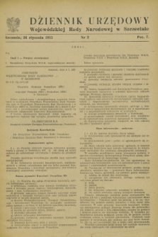 Dziennik Urzędowy Wojewódzkiej Rady Narodowej w Szczecinie. 1951, nr 2 (26 stycznia)