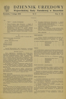 Dziennik Urzędowy Wojewódzkiej Rady Narodowej w Szczecinie. 1951, nr 3 (7 lutego)