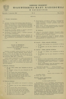 Dziennik Urzędowy Wojewódzkiej Rady Narodowej w Szczecinie. 1951, nr 14 (5 września)
