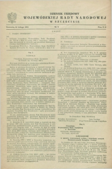 Dziennik Urzędowy Wojewódzkiej Rady Narodowej w Szczecinie. 1952, nr 2 (16 lutego)