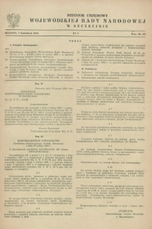 Dziennik Urzędowy Wojewódzkiej Rady Narodowej w Szczecinie. 1952, nr 4 (3 kwietnia)