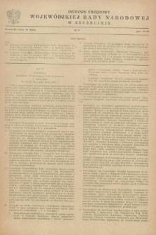 Dziennik Urzędowy Wojewódzkiej Rady Narodowej w Szczecinie. 1952, nr 6 (10 lipca)