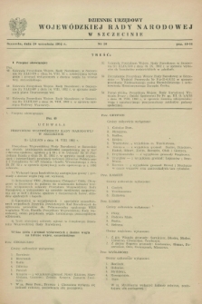 Dziennik Urzędowy Wojewódzkiej Rady Narodowej w Szczecinie. 1952, nr 10 (20 września)
