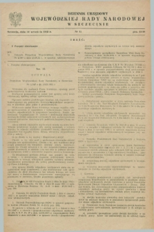 Dziennik Urzędowy Wojewódzkiej Rady Narodowej w Szczecinie. 1952, nr 11 (30 września)