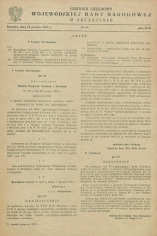 Dziennik Urzędowy Wojewódzkiej Rady Narodowej w Szczecinie. 1952, nr 15 (30 grudnia)