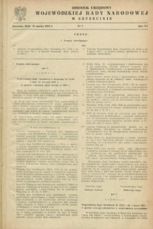 Dziennik Urzędowy Wojewódzkiej Rady Narodowej w Szczecinie. 1953, nr 2 (15 marca)