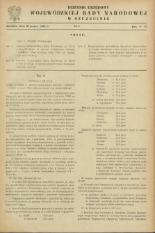 Dziennik Urzędowy Wojewódzkiej Rady Narodowej w Szczecinie. 1954, nr 3 (20 marca)