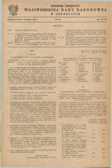 Dziennik Urzędowy Wojewódzkiej Rady Narodowej w Szczecinie. 1954, nr 10 (31 sierpnia)