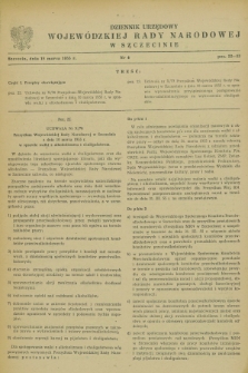Dziennik Urzędowy Wojewódzkiej Rady Narodowej w Szczecinie. 1955, nr 4 (18 marca)