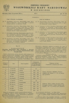 Dziennik Urzędowy Wojewódzkiej Rady Narodowej w Szczecinie. 1955, nr 9 (15 czerwca)
