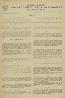 Dziennik Urzędowy Wojewódzkiej Rady Narodowej w Szczecinie. 1955, nr 15 (20 grudnia) + wkładka