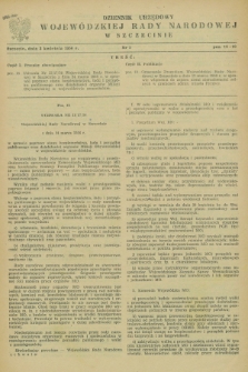 Dziennik Urzędowy Wojewódzkiej Rady Narodowej w Szczecinie. 1956, nr 5 (3 kwietnia)