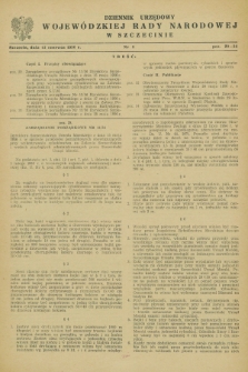 Dziennik Urzędowy Wojewódzkiej Rady Narodowej w Szczecinie. 1956, nr 8 (13 czerwca)