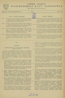 Dziennik Urzędowy Wojewódzkiej Rady Narodowej w Szczecinie. 1957, nr 1 (10 stycznia)