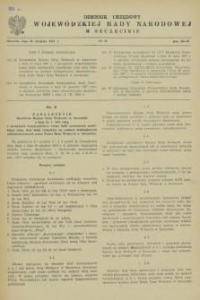 Dziennik Urzędowy Wojewódzkiej Rady Narodowej w Szczecinie. 1957, nr 10 (30 sierpnia)