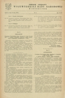 Dziennik Urzędowy Wojewódzkiej Rady Narodowej w Szczecinie. 1958, nr 6 (26 maja)
