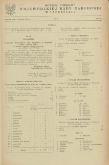 Dziennik Urzędowy Wojewódzkiej Rady Narodowej w Szczecinie. 1958, nr 7 (2 czerwca)