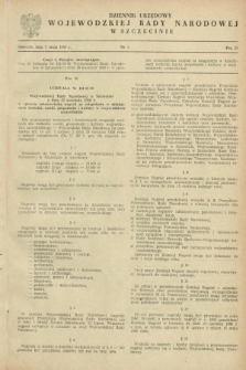 Dziennik Urzędowy Wojewódzkiej Rady Narodowej w Szczecinie. 1960, nr 6 (5 maja)