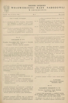 Dziennik Urzędowy Wojewódzkiej Rady Narodowej w Szczecinie. 1960, nr 9 (10 czerwca)