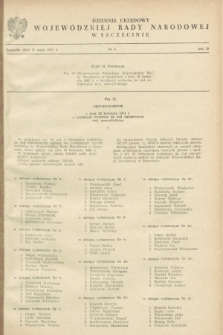 Dziennik Urzędowy Wojewódzkiej Rady Narodowej w Szczecinie. 1961, nr 6 (12 maja)