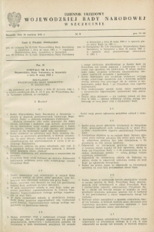 Dziennik Urzędowy Wojewódzkiej Rady Narodowej w Szczecinie. 1961, nr 8 (20 czerwca)