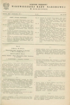 Dziennik Urzędowy Wojewódzkiej Rady Narodowej w Szczecinie. 1961, nr 11 (7 października)