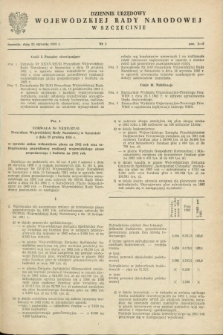 Dziennik Urzędowy Wojewódzkiej Rady Narodowej w Szczecinie. 1962, nr 1 (25 stycznia)