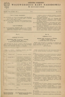 Dziennik Urzędowy Wojewódzkiej Rady Narodowej w Szczecinie. 1962, nr 2 (10 lutego)