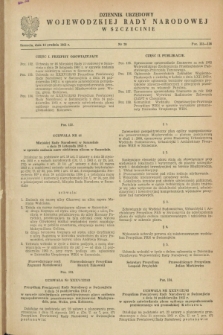 Dziennik Urzędowy Wojewódzkiej Rady Narodowej w Szczecinie. 1963, nr 20 (14 grudnia)