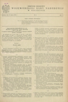 Dziennik Urzędowy Wojewódzkiej Rady Narodowej w Szczecinie. 1965, nr 5 (22 marca)