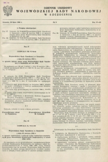 Dziennik Urzędowy Wojewódzkiej Rady Narodowej w Szczecinie. 1966, nr 9 (30 lipca)