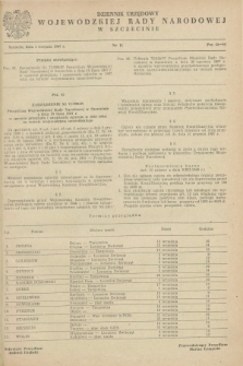 Dziennik Urzędowy Wojewódzkiej Rady Narodowej w Szczecinie. 1967, nr 11 (1 sierpnia)